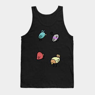 bird sticker set of 4 Tank Top